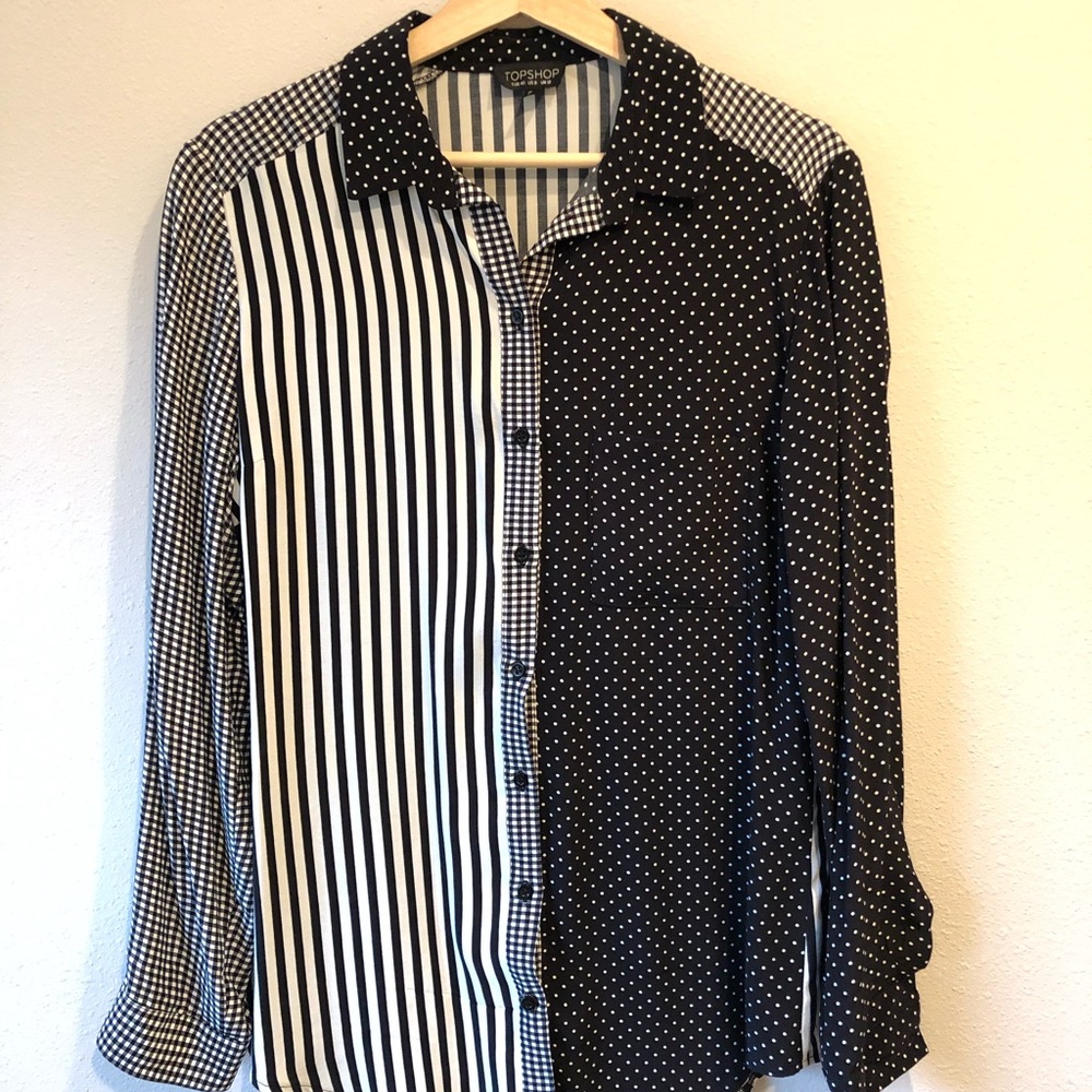 Topshop Multi Print Button Down - image 1